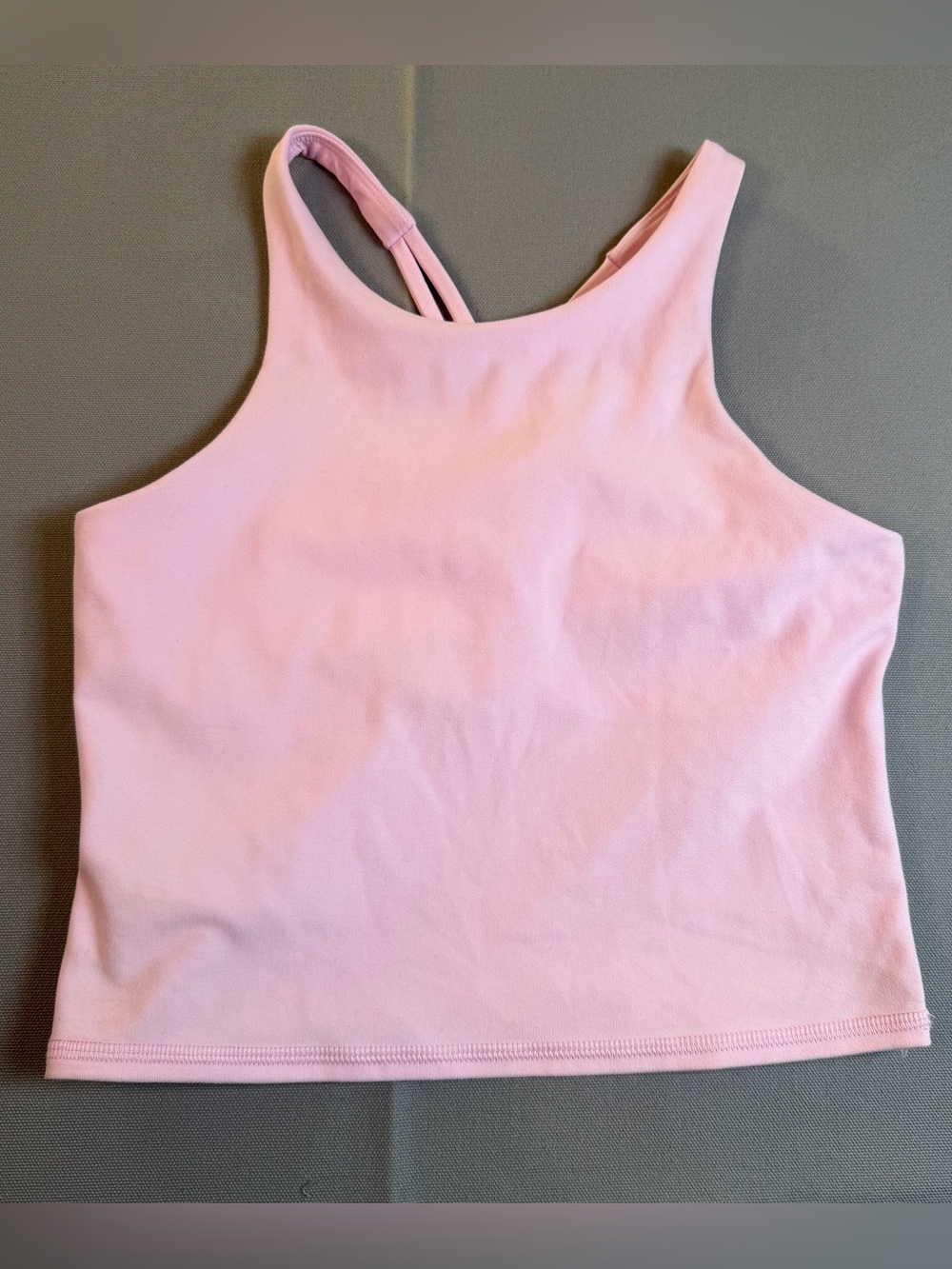all in motion Youth szL (10/12) Light Pink Cropped High-Neck Workout Tank